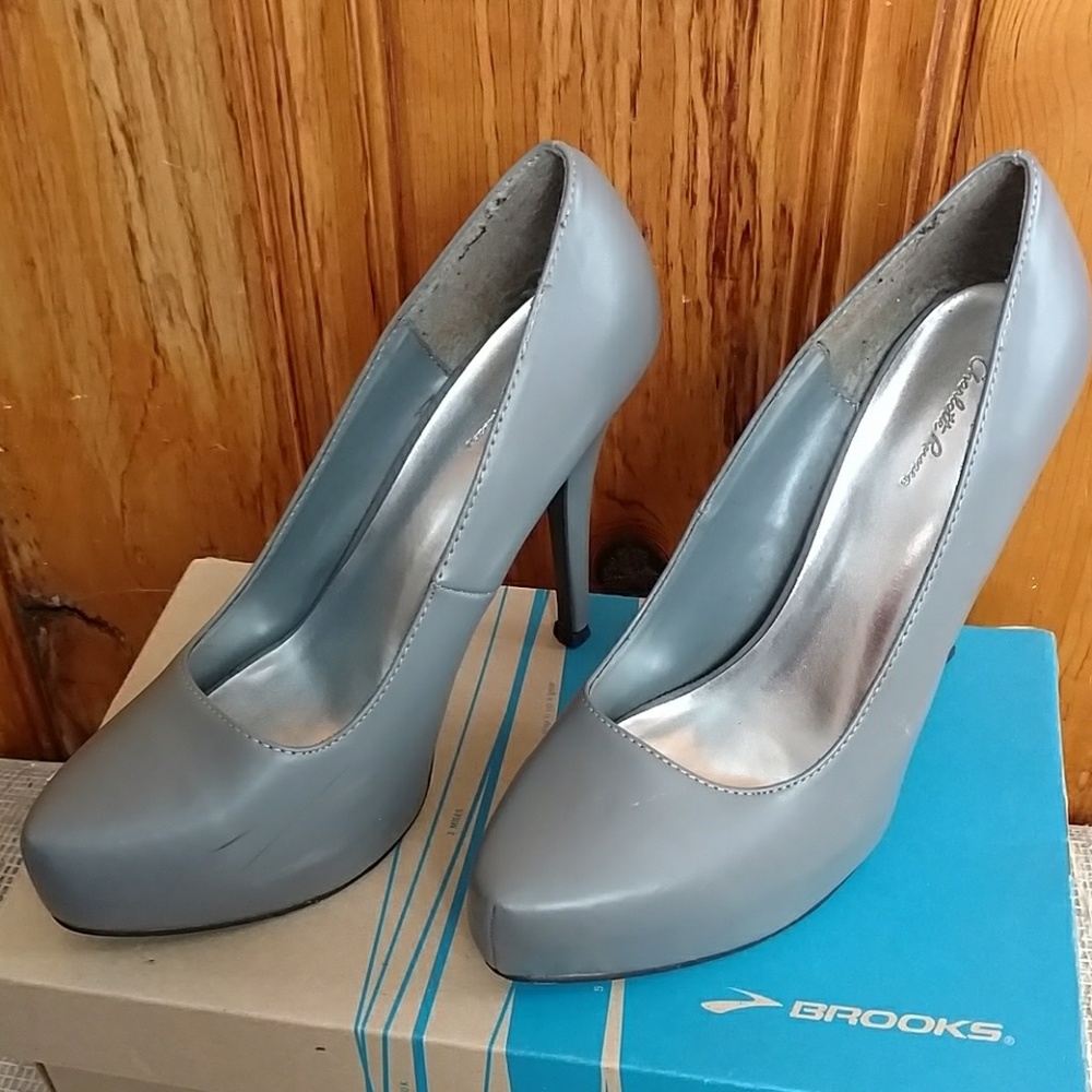 Charlotte Russe gray extremely high heels